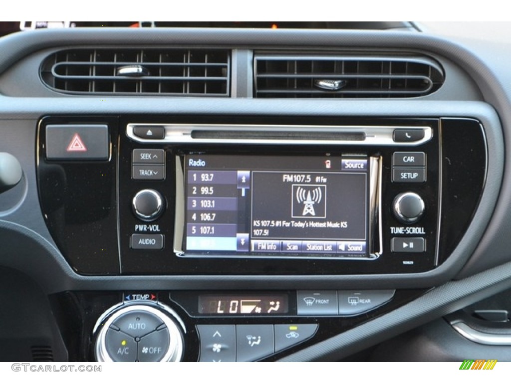 2016 Prius c Two - Black Sand Pearl / Black photo #6
