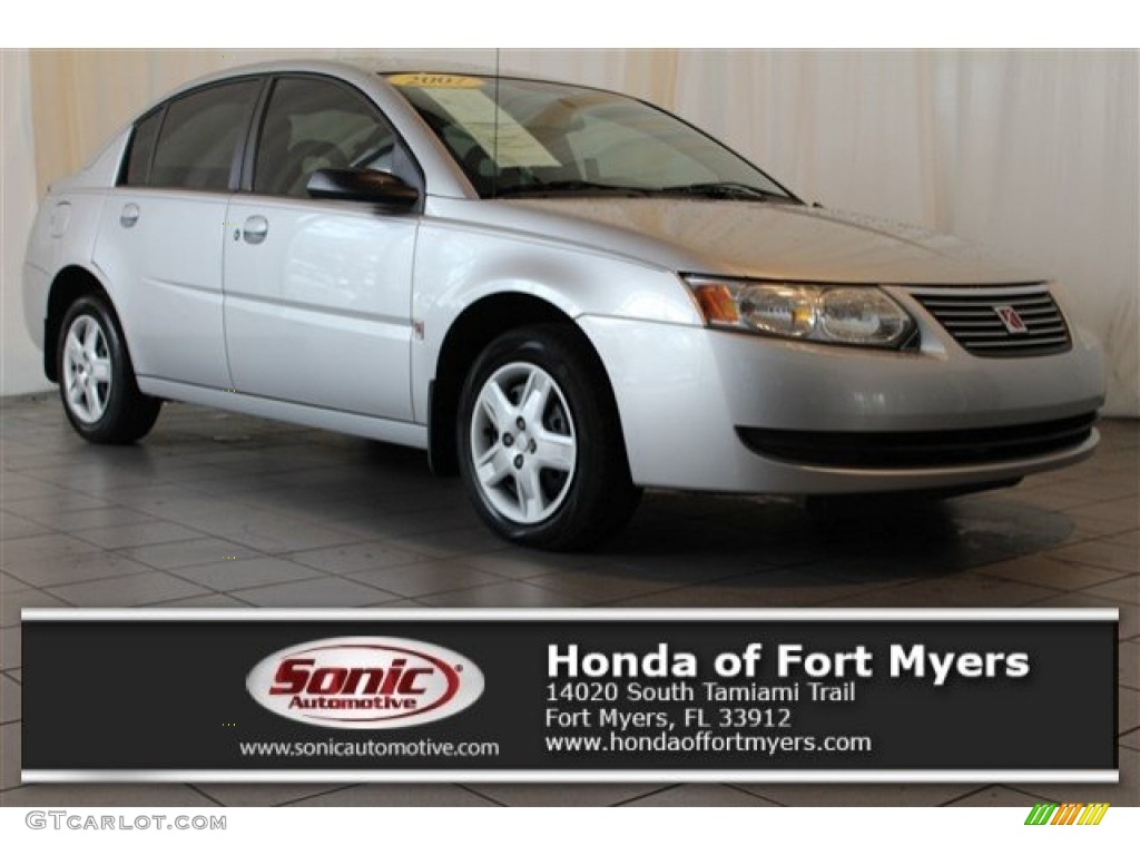 2007 ION 2 Sedan - Silver Nickel / Gray photo #1