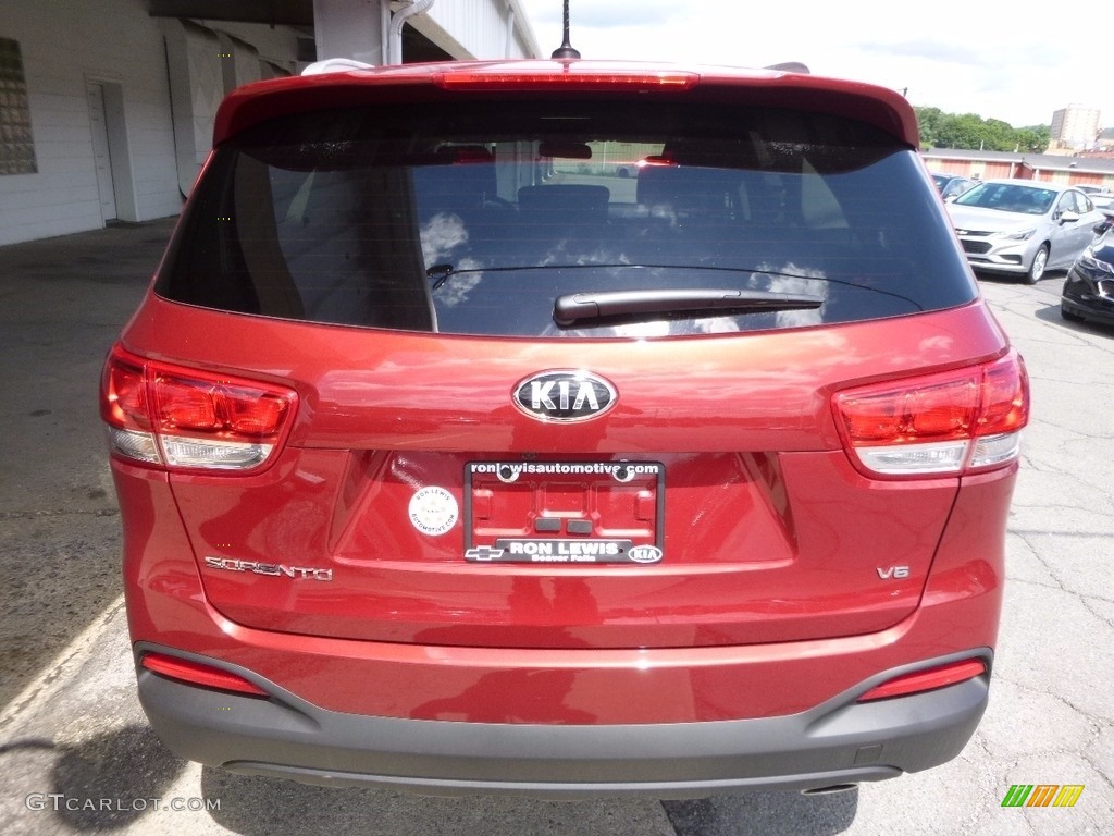 2017 Sorento LX V6 AWD - Remington Red / Black photo #3