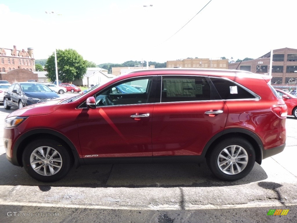 2017 Sorento LX V6 AWD - Remington Red / Black photo #6