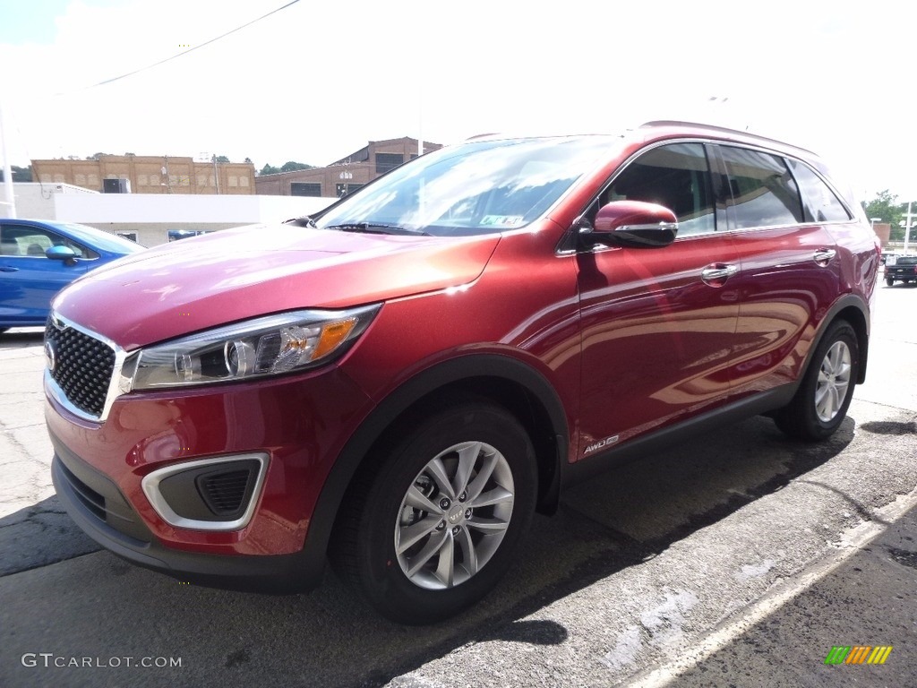 2017 Sorento LX V6 AWD - Remington Red / Black photo #7