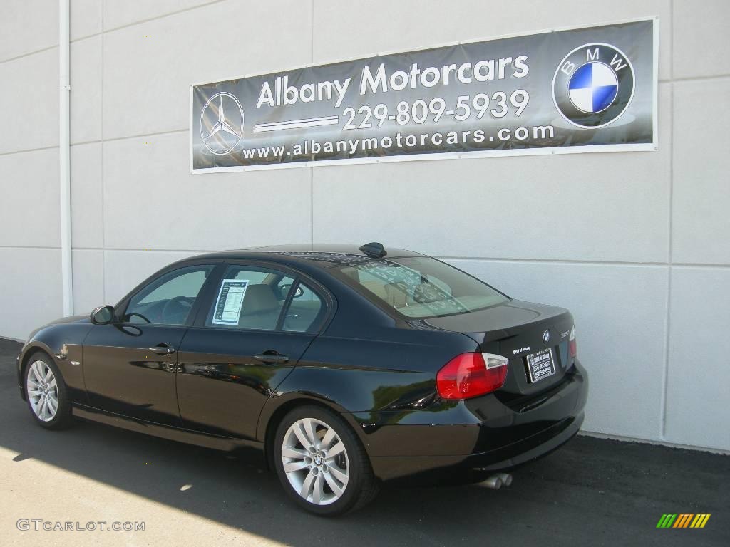 2006 3 Series 325i Sedan - Jet Black / Beige photo #4