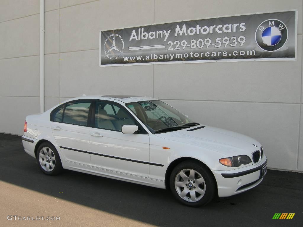 2005 3 Series 325i Sedan - Alpine White / Sand photo #14