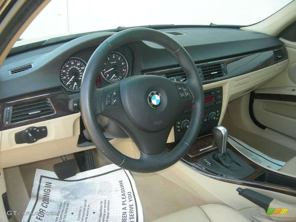 2006 3 Series 325i Sedan - Jet Black / Beige photo #6