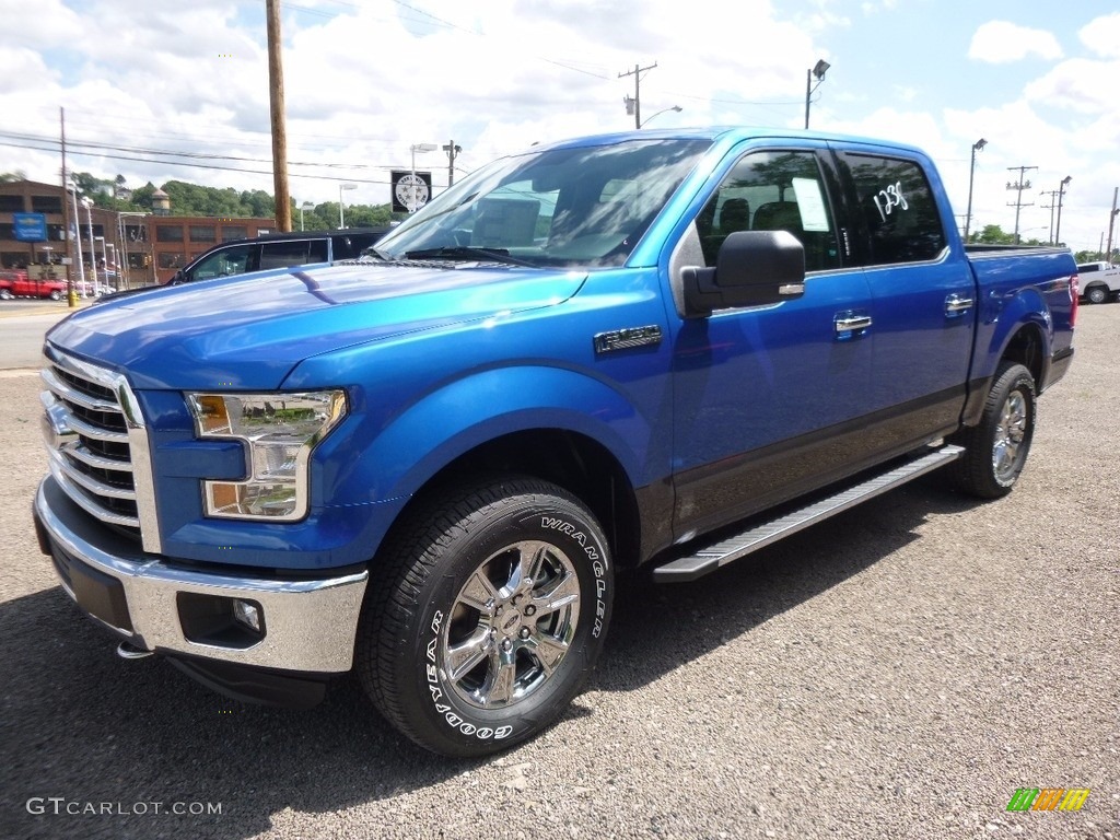 2016 F150 XLT SuperCrew 4x4 - Blue Flame / Medium Earth Gray photo #6