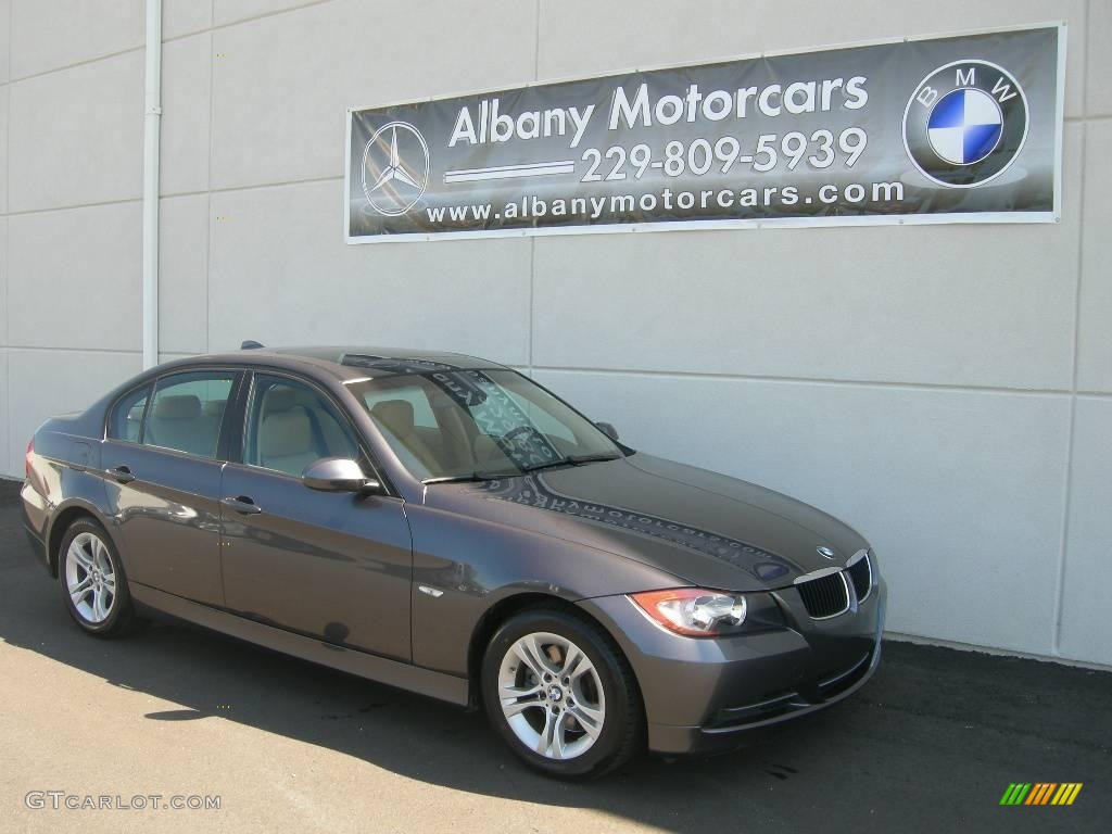 2008 3 Series 328i Sedan - Sparkling Graphite Metallic / Beige photo #14