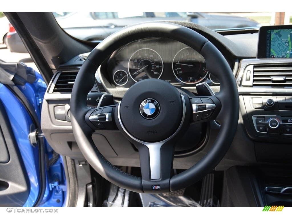 2016 BMW 3 Series 335i xDrive Gran Turismo Black Steering Wheel Photo #115087088