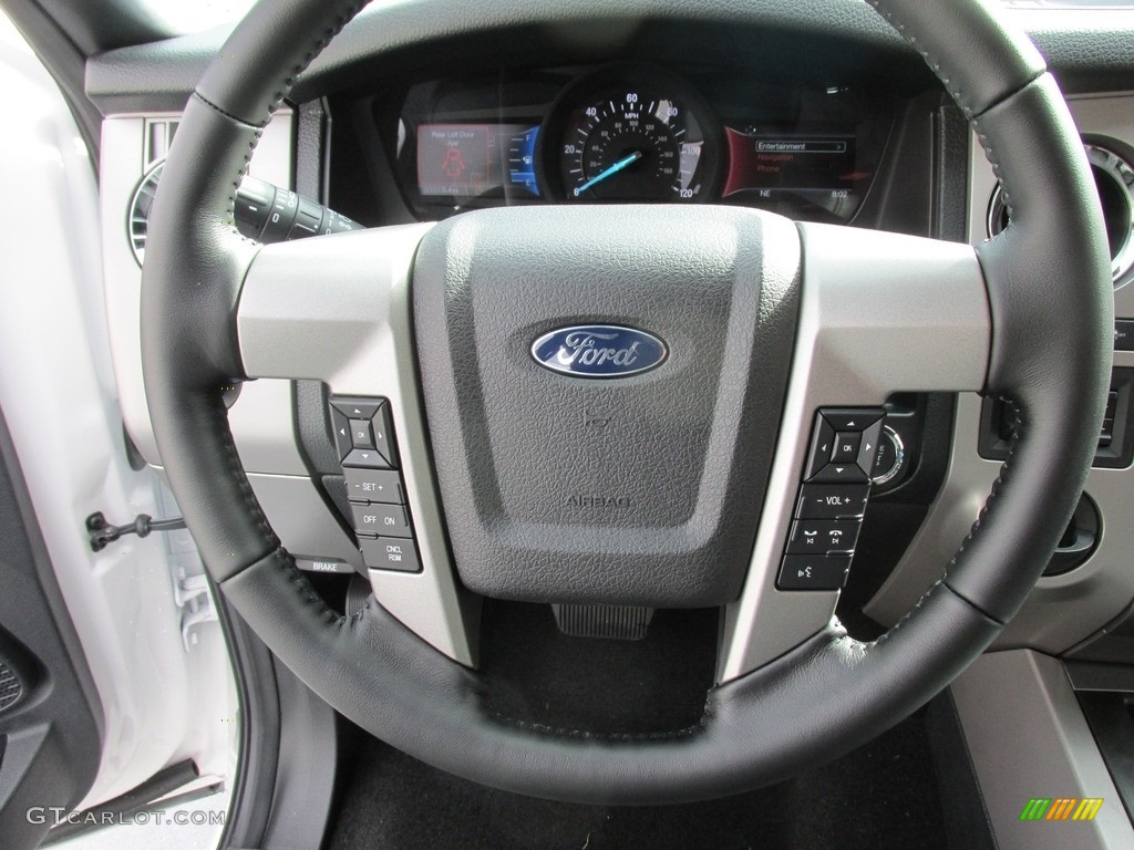 2017 Ford Expedition Limited Ebony Steering Wheel Photo #115087637