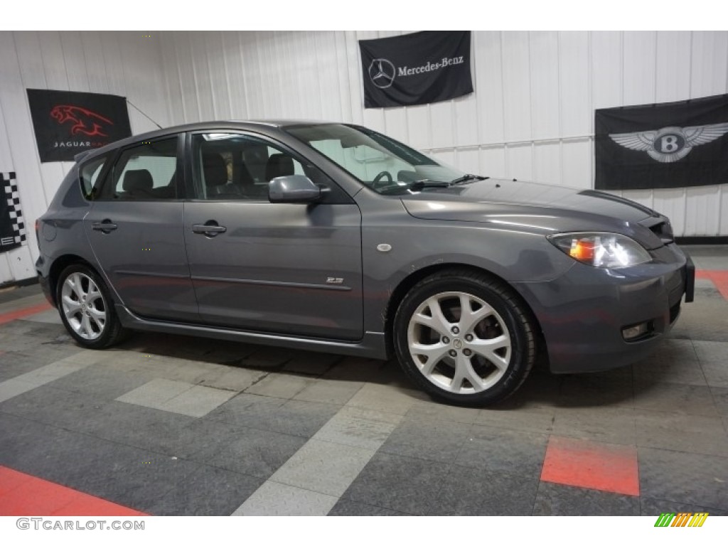 2007 MAZDA3 s Touring Hatchback - Galaxy Gray Mica / Black photo #6