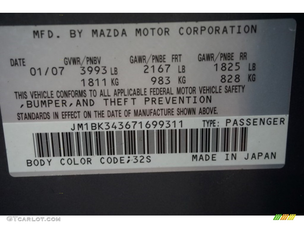 2007 MAZDA3 s Touring Hatchback - Galaxy Gray Mica / Black photo #14