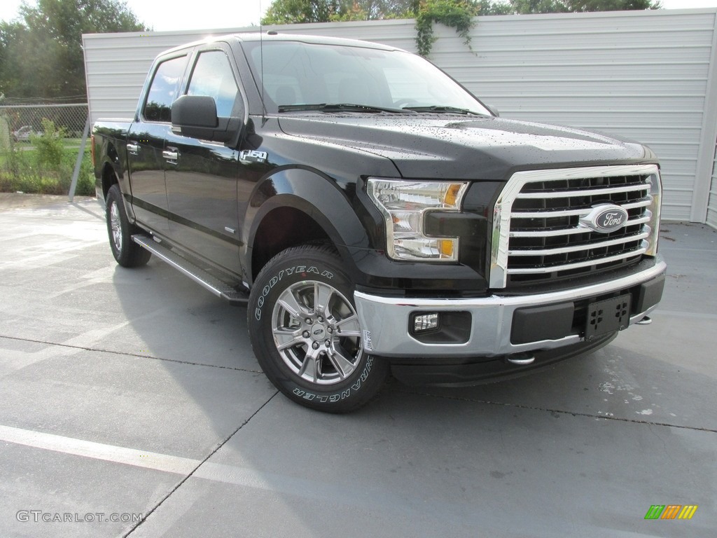 2016 F150 XLT SuperCrew 4x4 - Shadow Black / Medium Earth Gray photo #2