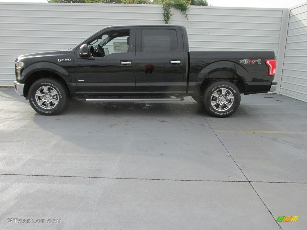 2016 F150 XLT SuperCrew 4x4 - Shadow Black / Medium Earth Gray photo #6