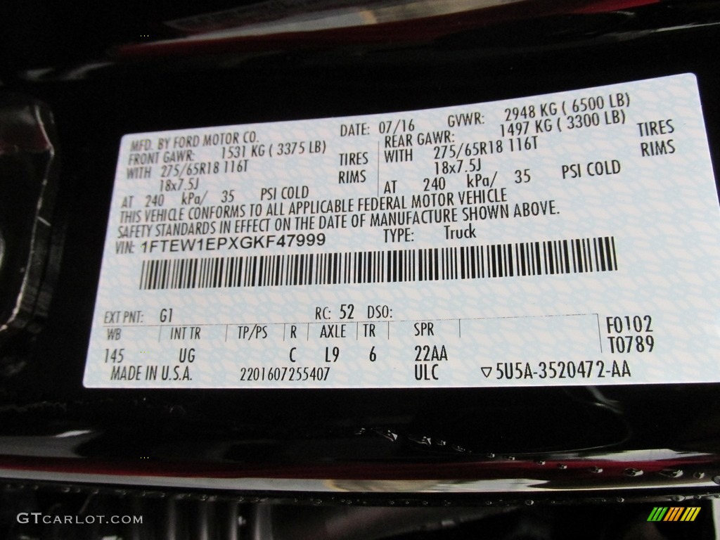 2016 F150 XLT SuperCrew 4x4 - Shadow Black / Medium Earth Gray photo #36
