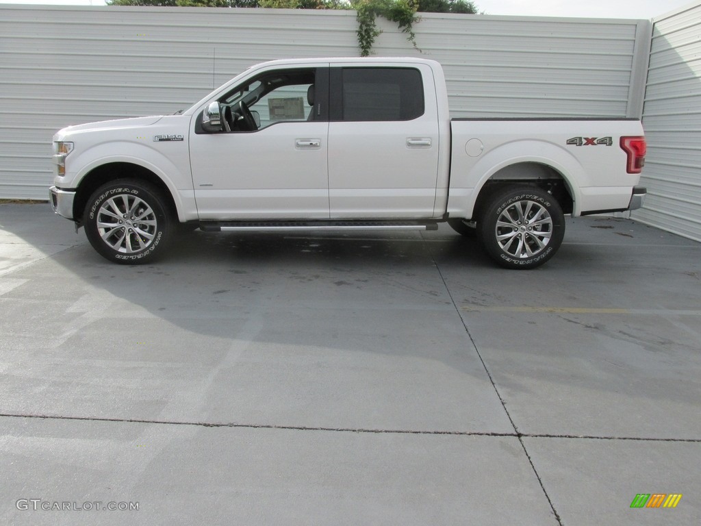 2016 F150 Lariat SuperCrew 4x4 - Oxford White / Medium Earth Gray photo #6