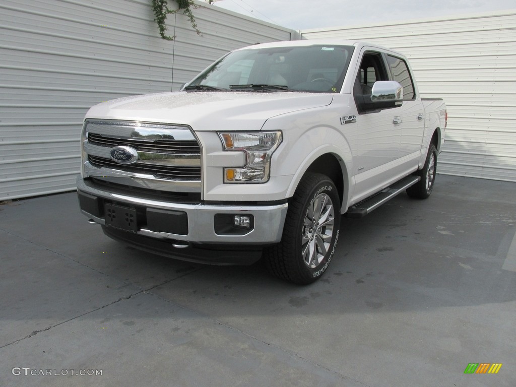 2016 F150 Lariat SuperCrew 4x4 - Oxford White / Medium Earth Gray photo #7