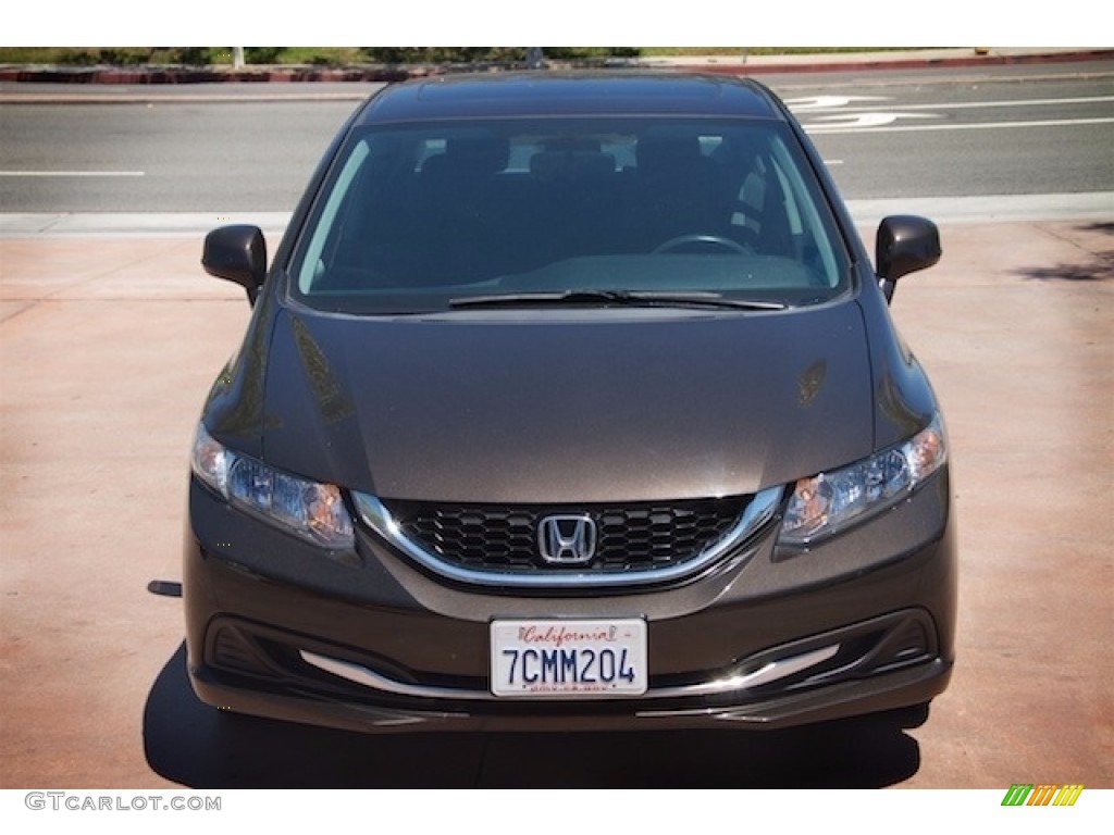 2013 Civic EX Sedan - Kona Coffee Metallic / Black photo #7
