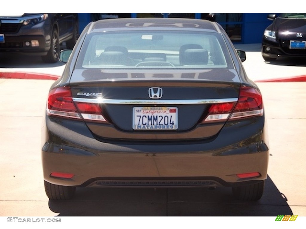 2013 Civic EX Sedan - Kona Coffee Metallic / Black photo #10