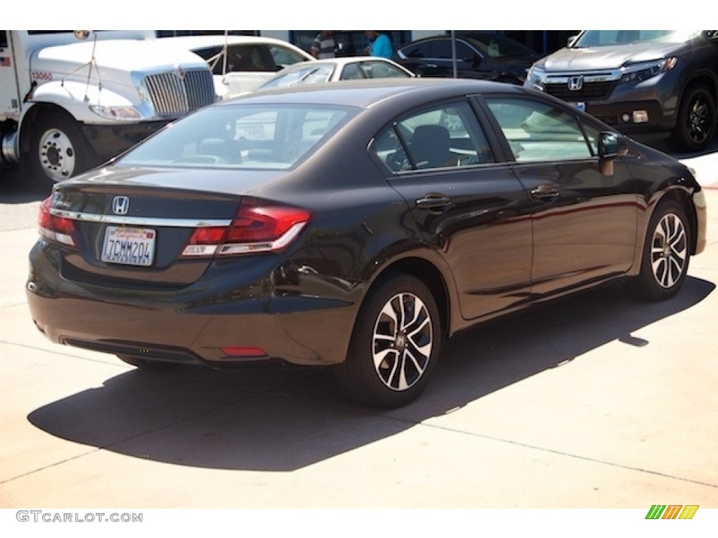 2013 Civic EX Sedan - Kona Coffee Metallic / Black photo #11