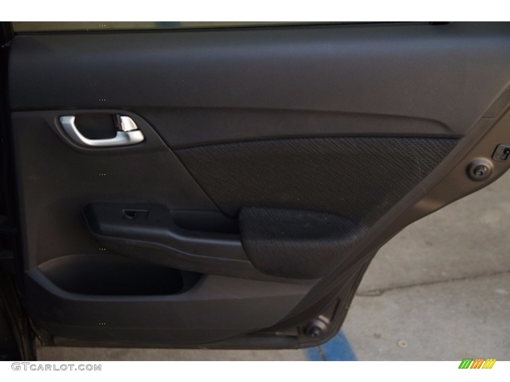 2013 Civic EX Sedan - Kona Coffee Metallic / Black photo #25
