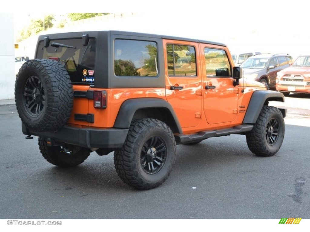 2012 Wrangler Unlimited Sport 4x4 - Crush Orange / Black photo #2