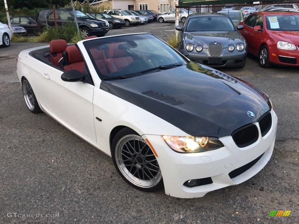 2008 3 Series 335i Convertible - Alpine White / Coral Red/Black photo #1