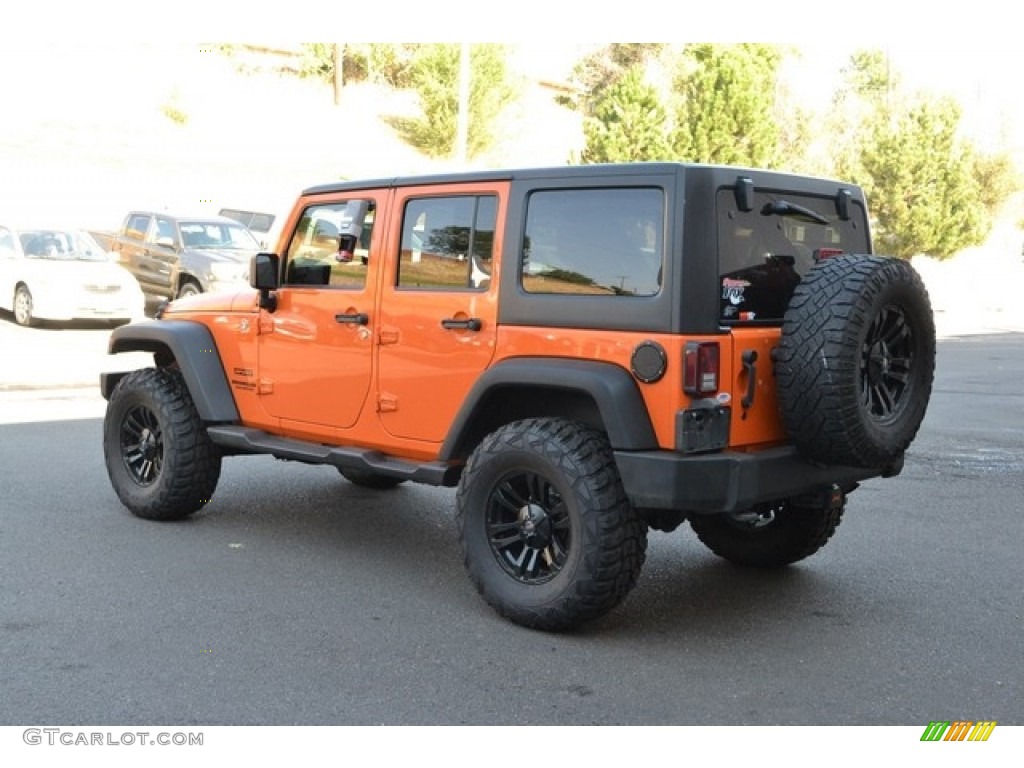 2012 Wrangler Unlimited Sport 4x4 - Crush Orange / Black photo #4