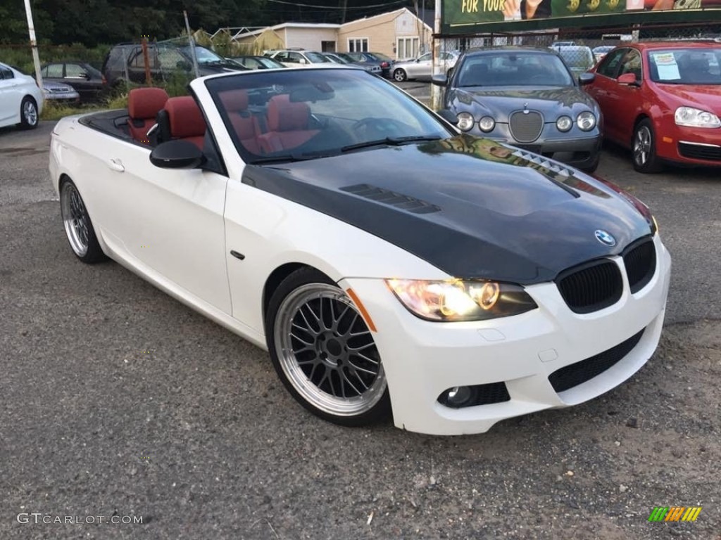 2008 3 Series 335i Convertible - Alpine White / Coral Red/Black photo #2