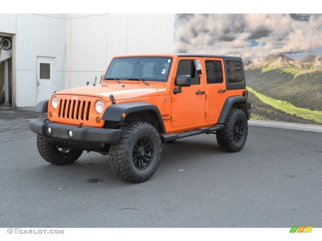 2012 Wrangler Unlimited Sport 4x4 - Crush Orange / Black photo #5