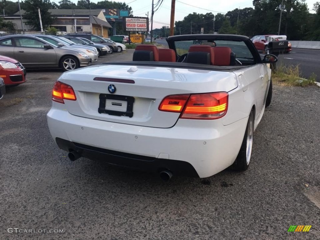 2008 3 Series 335i Convertible - Alpine White / Coral Red/Black photo #7