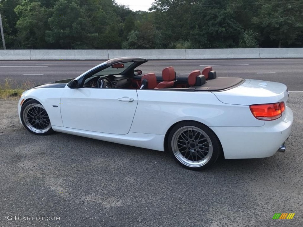 2008 3 Series 335i Convertible - Alpine White / Coral Red/Black photo #10