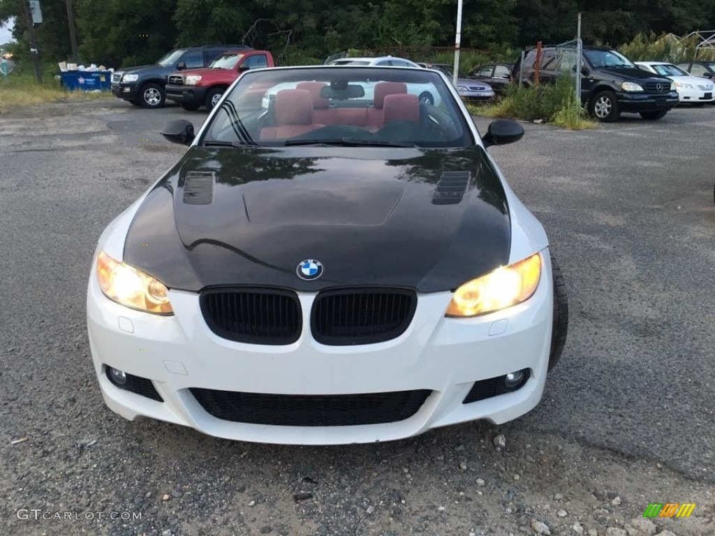 2008 3 Series 335i Convertible - Alpine White / Coral Red/Black photo #13