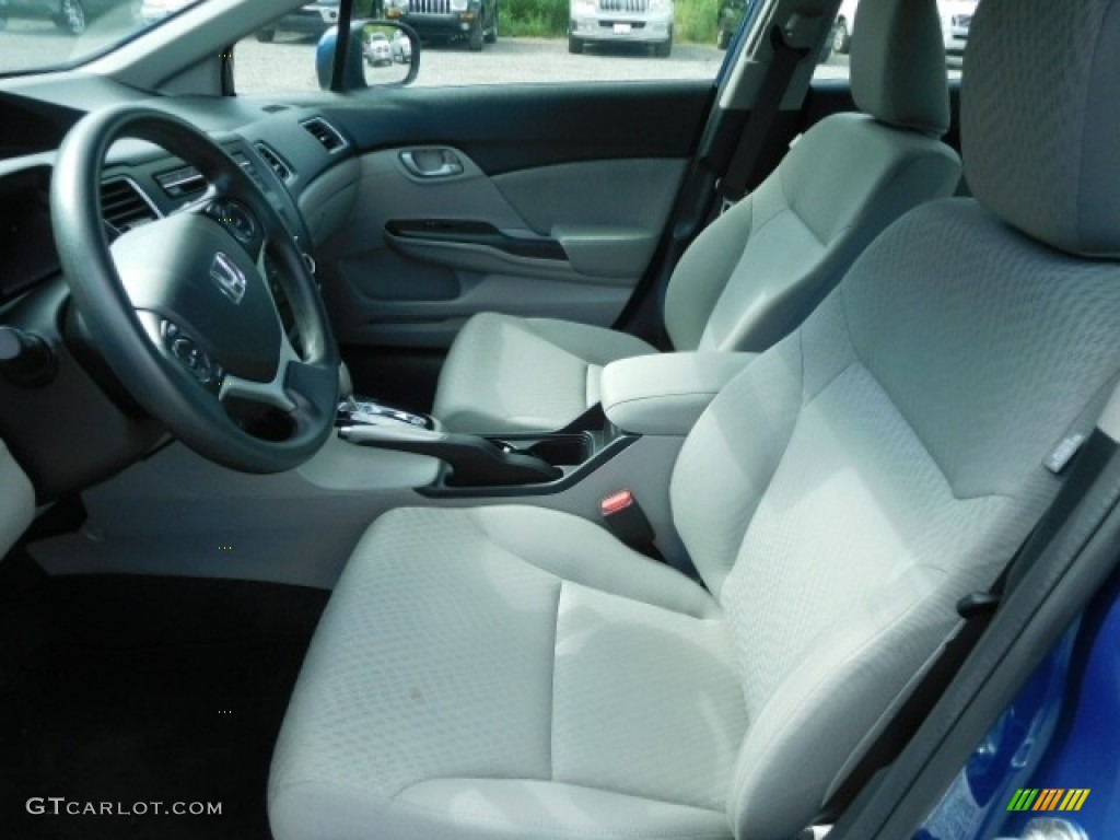 2015 Civic LX Sedan - Dyno Blue Pearl / Gray photo #4