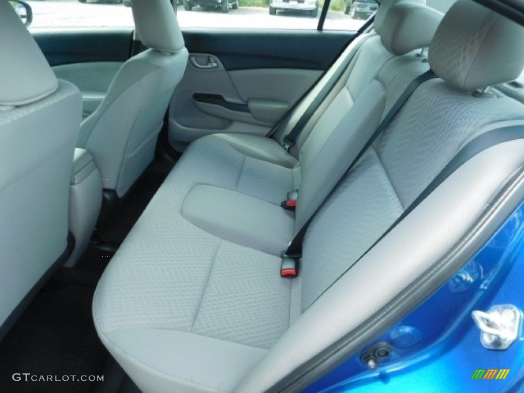 2015 Civic LX Sedan - Dyno Blue Pearl / Gray photo #5