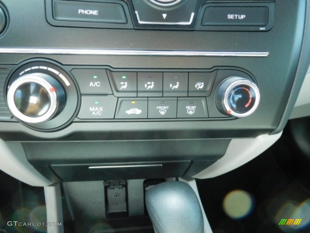2015 Civic LX Sedan - Dyno Blue Pearl / Gray photo #19