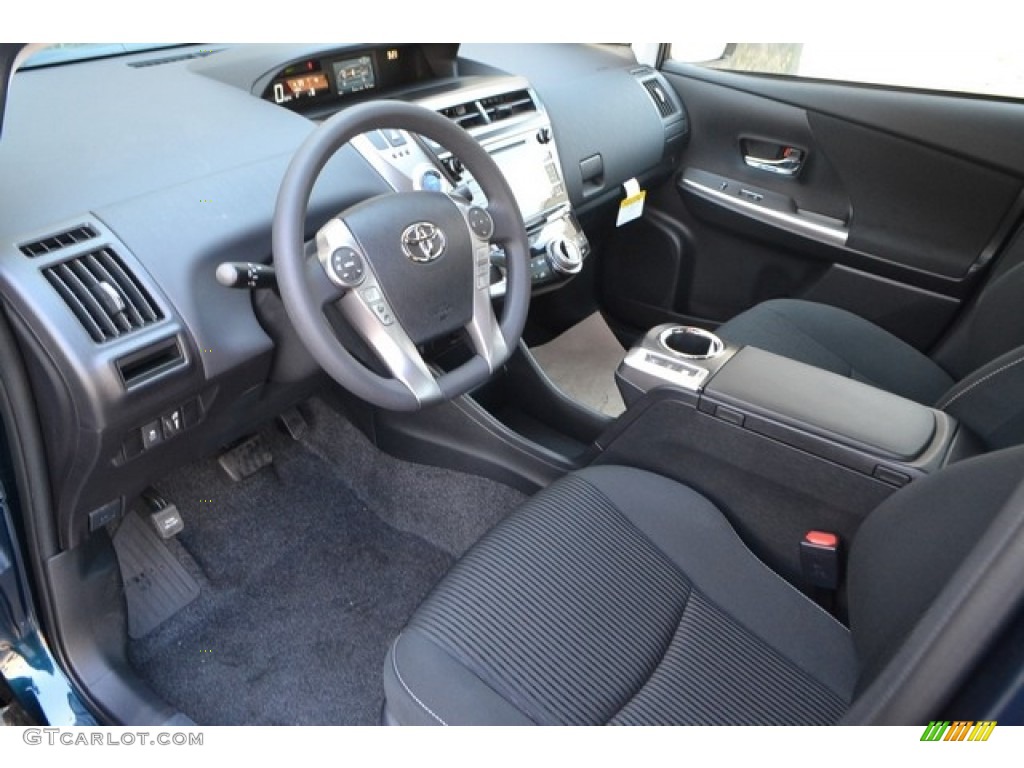 Black Interior 2017 Toyota Prius V Three Photo 115098662