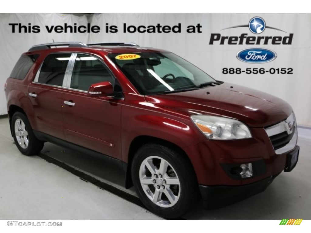 2007 Outlook XR AWD - Red Jewel / Black photo #1