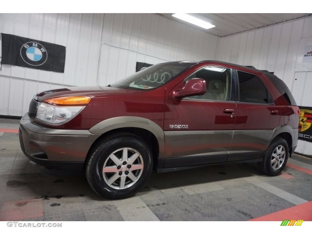 2002 Rendezvous CXL AWD - Medium Red / Medium Oak photo #2