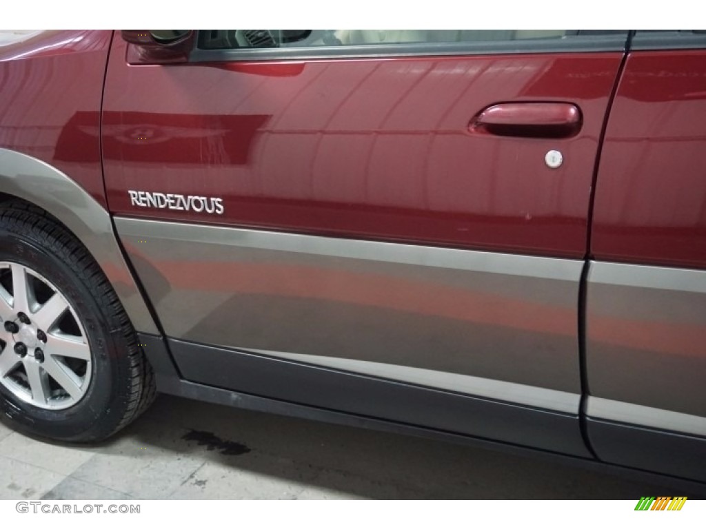 2002 Rendezvous CXL AWD - Medium Red / Medium Oak photo #75