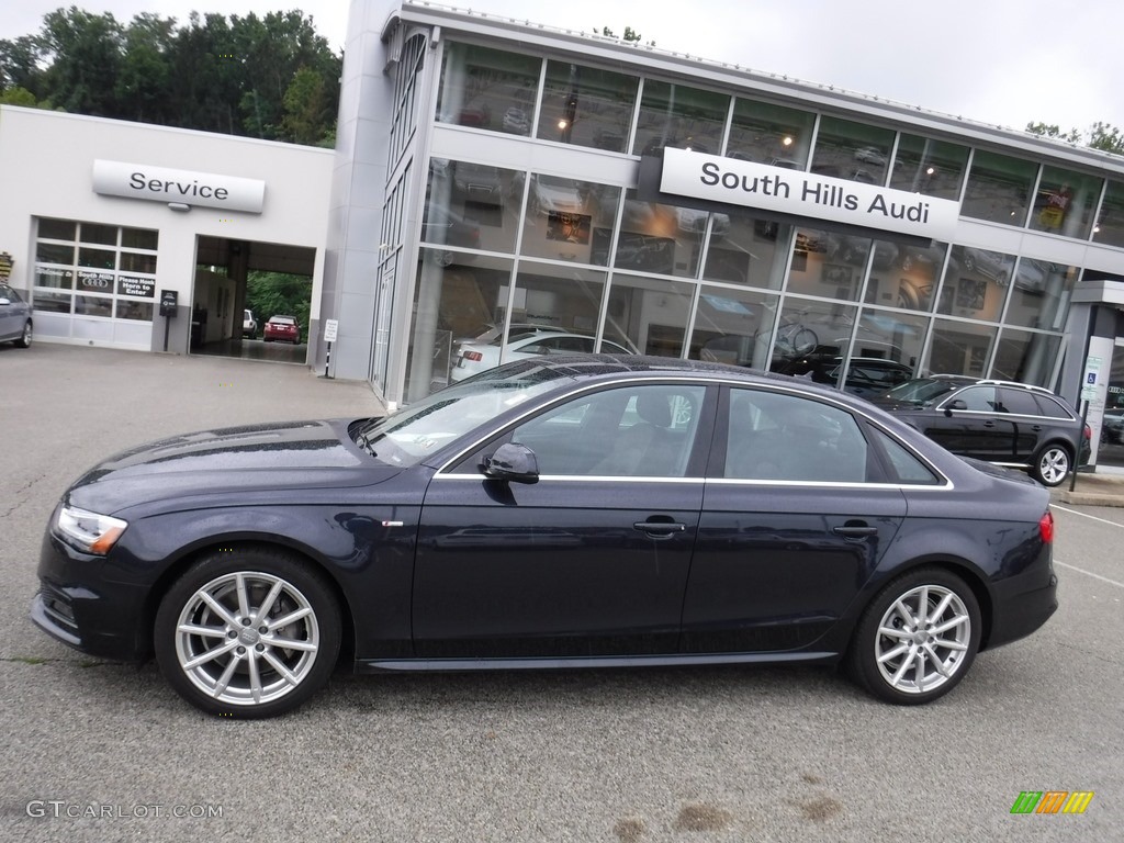 2016 A4 2.0T Premium quattro - Moonlight Blue Metallic / Chestnut Brown photo #2