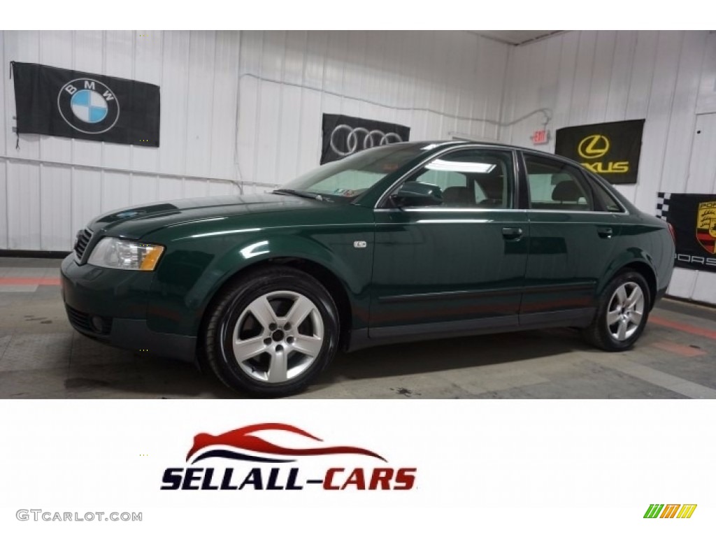 2002 A4 3.0 quattro Sedan - Goodwood Green Pearl Effect / Beige photo #1