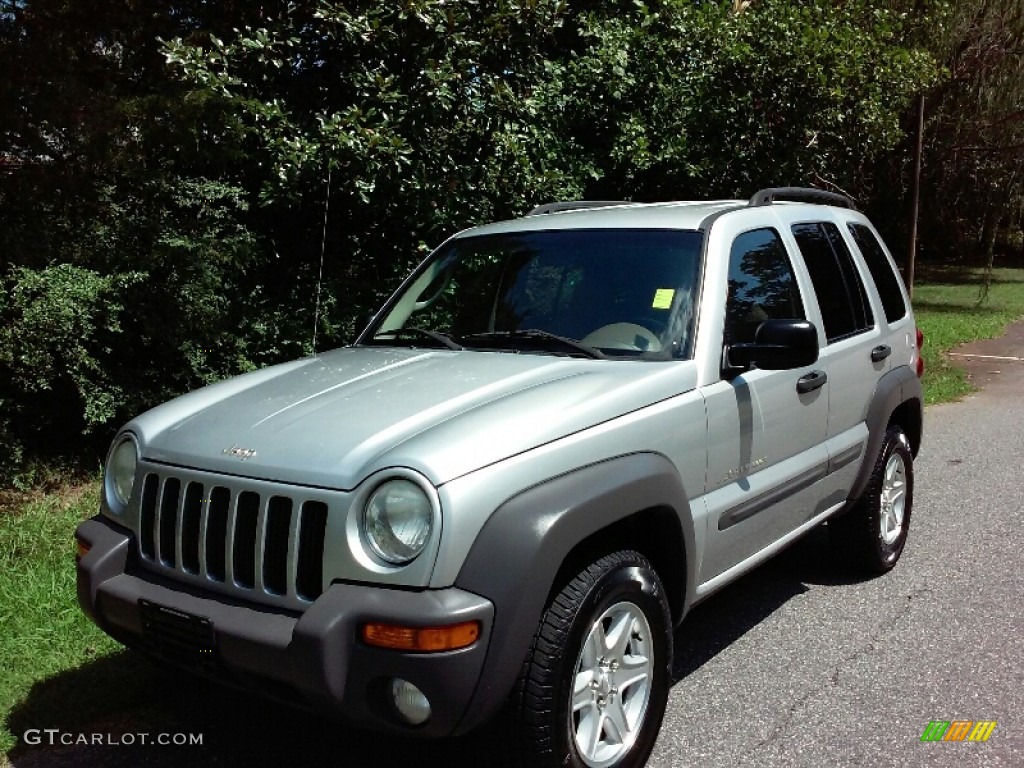 2002 Liberty Sport 4x4 - Bright Silver Metallic / Dark Slate Gray photo #2