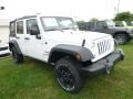 2016 Bright White Jeep Wrangler Unlimited Sport 4x4  photo #10