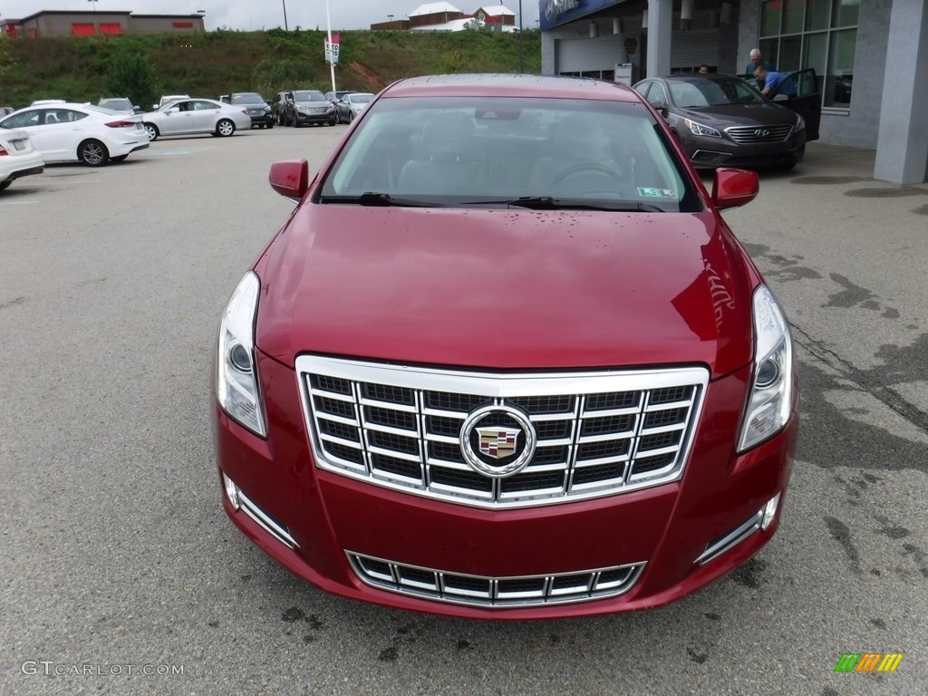 2013 XTS Premium AWD - Crystal Red Tintcoat / Caramel/Jet Black photo #5