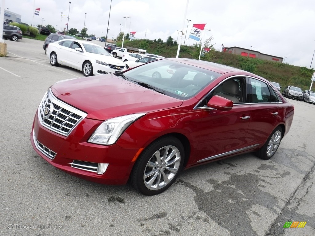 2013 XTS Premium AWD - Crystal Red Tintcoat / Caramel/Jet Black photo #6