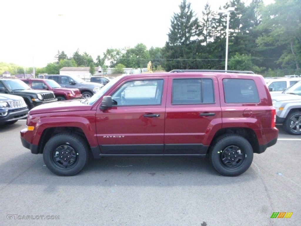 Deep Cherry Red Crystal Pearl 2017 Jeep Patriot Sport 4x4 Exterior Photo #115129022