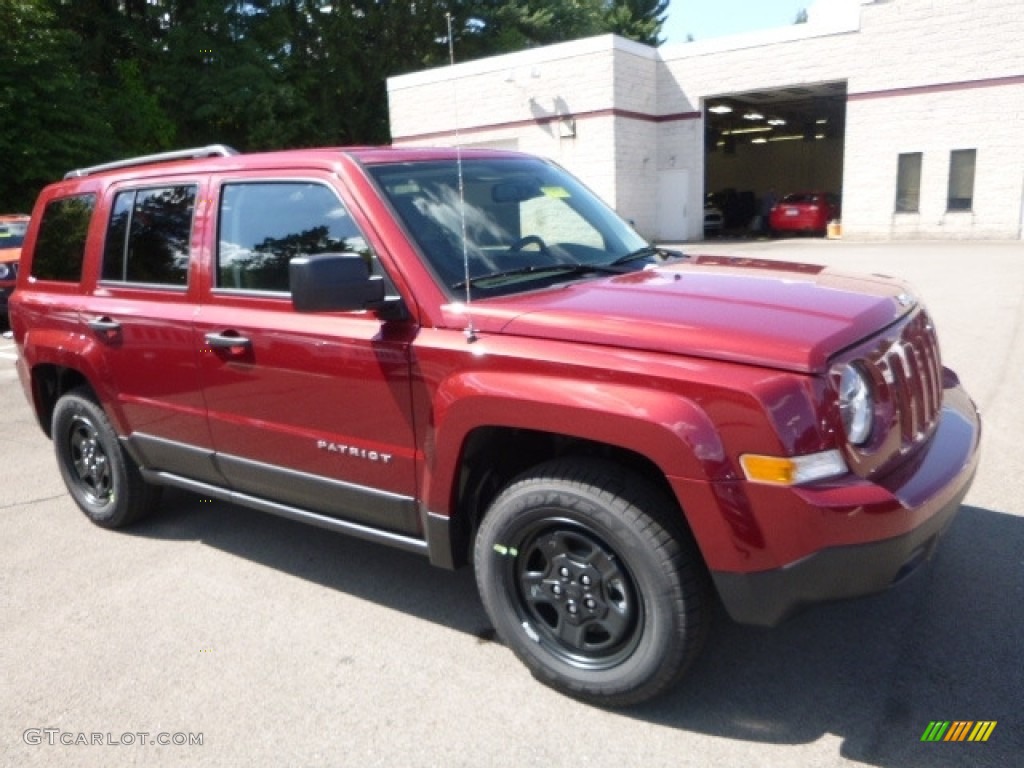 Deep Cherry Red Crystal Pearl 2017 Jeep Patriot Sport 4x4 Exterior Photo #115129193