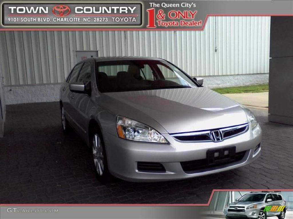 2006 Accord LX V6 Sedan - Alabaster Silver Metallic / Black photo #1