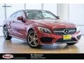 2017 designo Cardinal Red Metallic Mercedes-Benz C 300 Coupe  photo #1