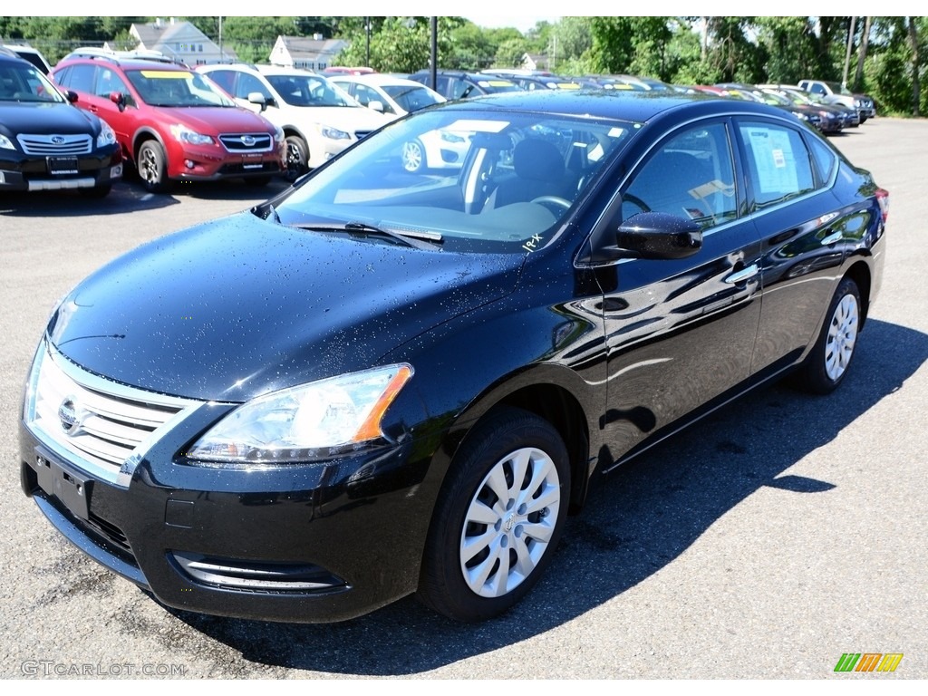 2014 Sentra SV - Super Black / Charcoal photo #3