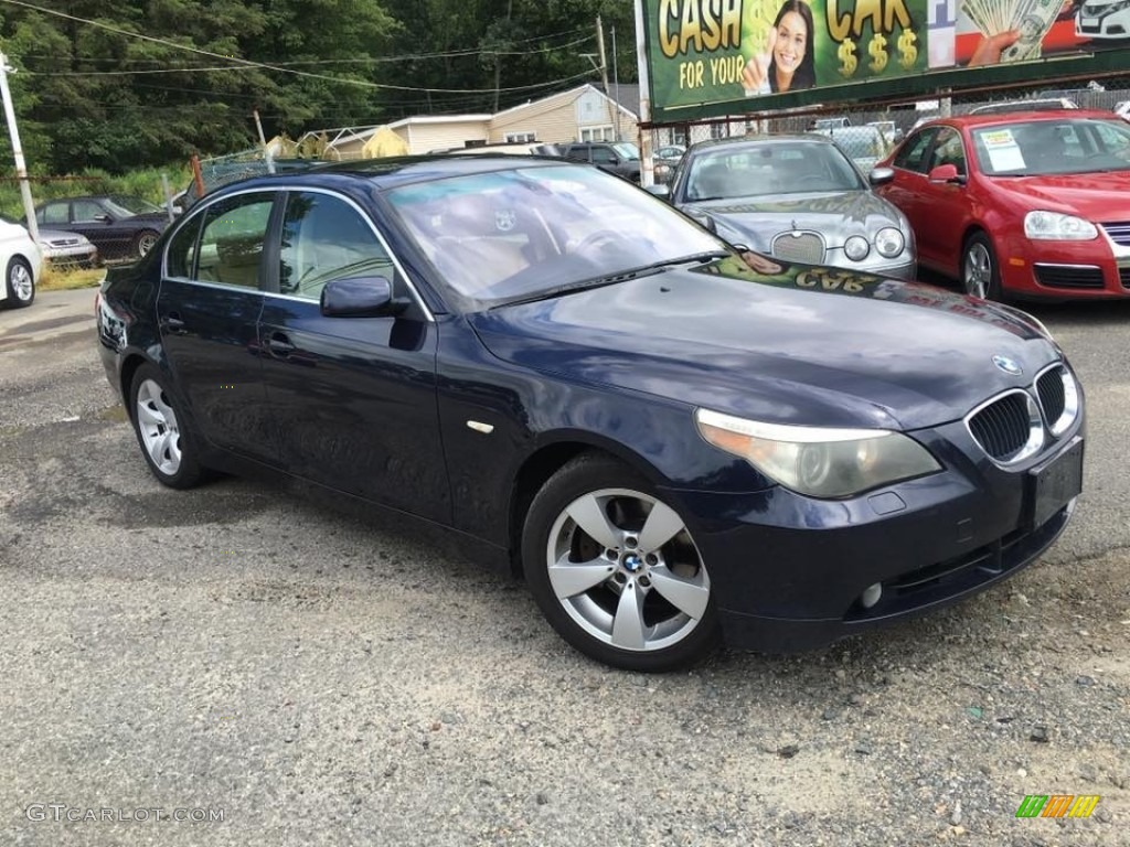 2004 5 Series 530i Sedan - Orient Blue Metallic / Black photo #1